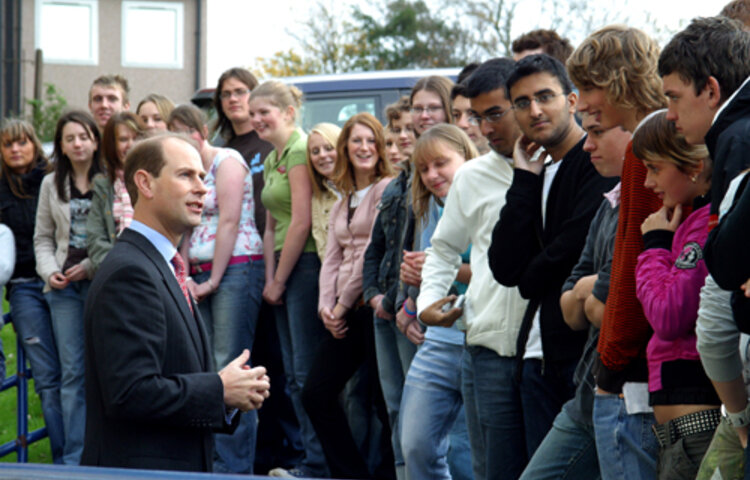 Image of HRH The Earl of Wessex visits B.R.G.S.