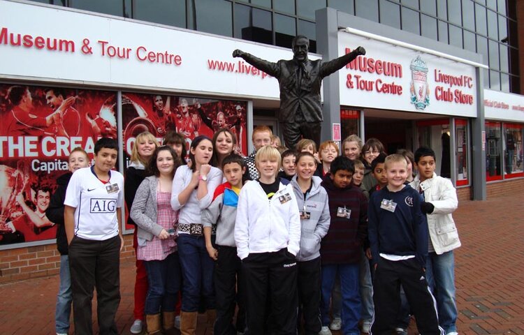 Image of Year 8 trip to Anfield football ground November 2008