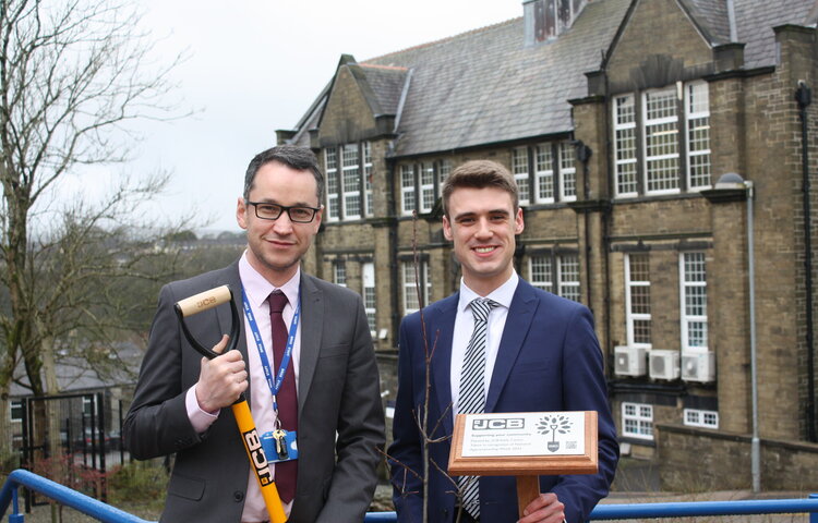 Image of JCB Business Degree Apprentice and Former Student returned to BRGS for National Apprenticeship Week 