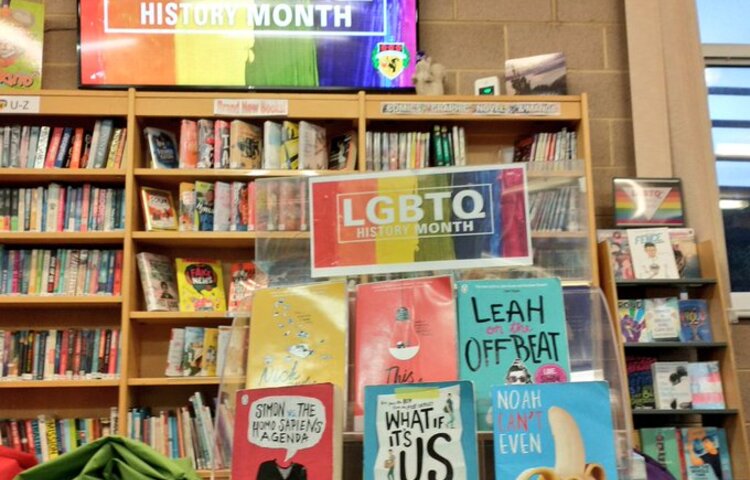 Image of LGBTQ History Month in the Learning Resource Centre 