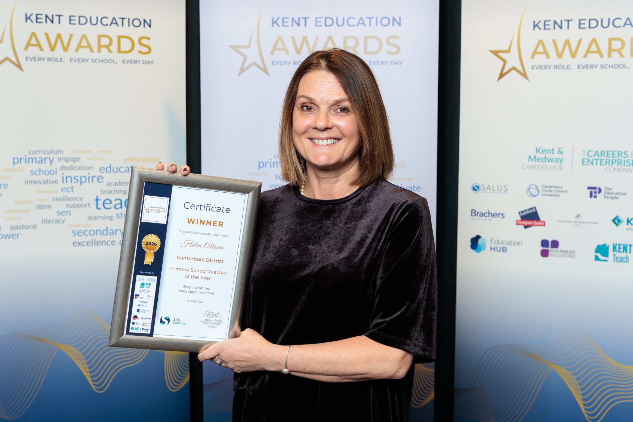 Image of Helen Allison's Recognition in Kent Education Awards