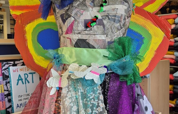 Image of Butterfly dress on display at CCCU