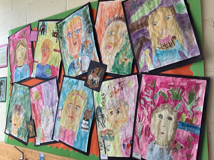 Image of Self Portraits in the style of Frida Kahlo