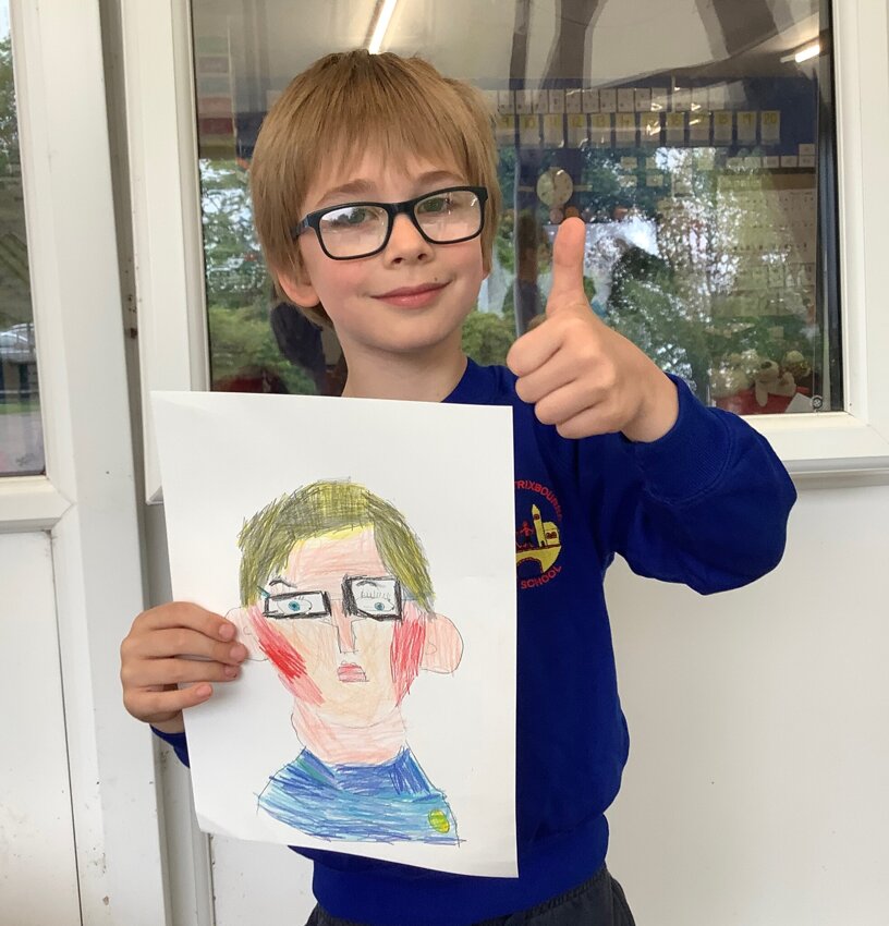 Image of Self-portraits by Rowan class (Year 1)