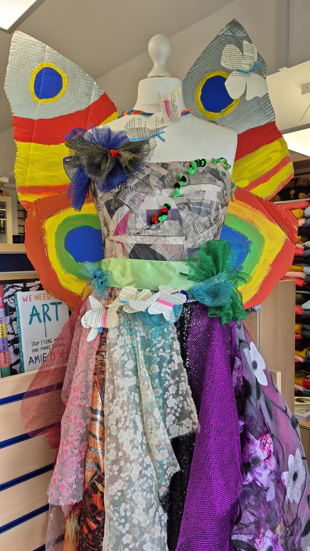 Image of Butterfly dress on display at CCCU