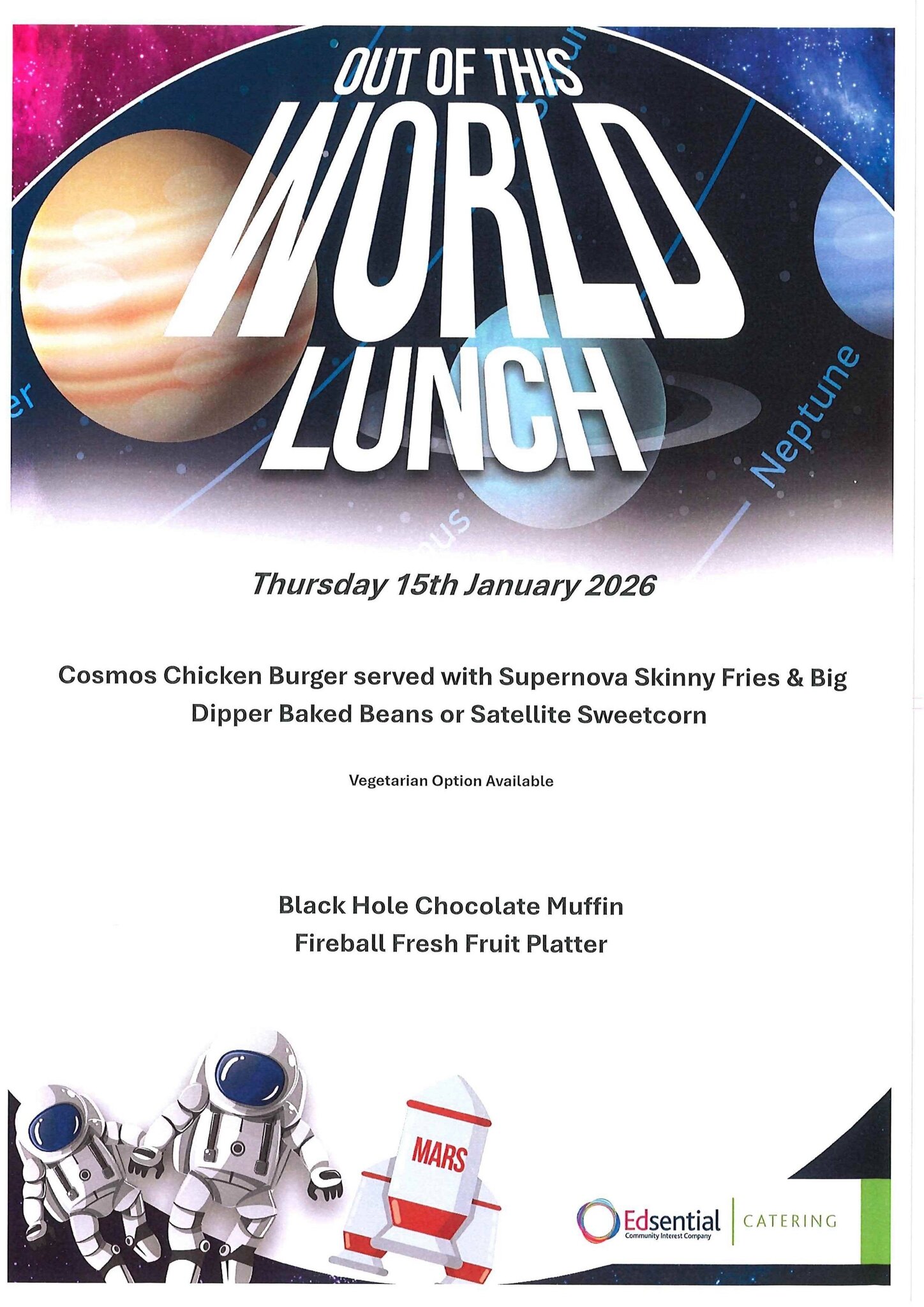 Image of Out of This World Lunch 15/01/26