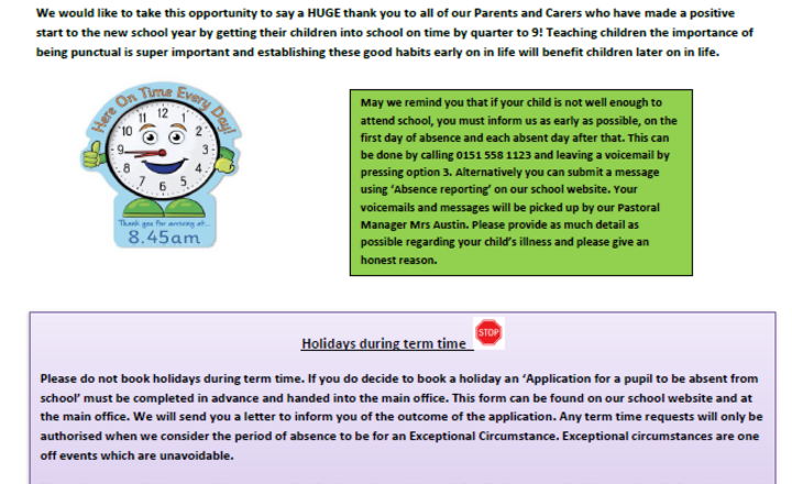 Image of Attendance Newsletter - September 2025