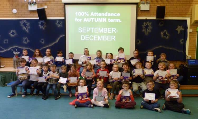 Image of 100% Attendance Winners - Autumn Term 