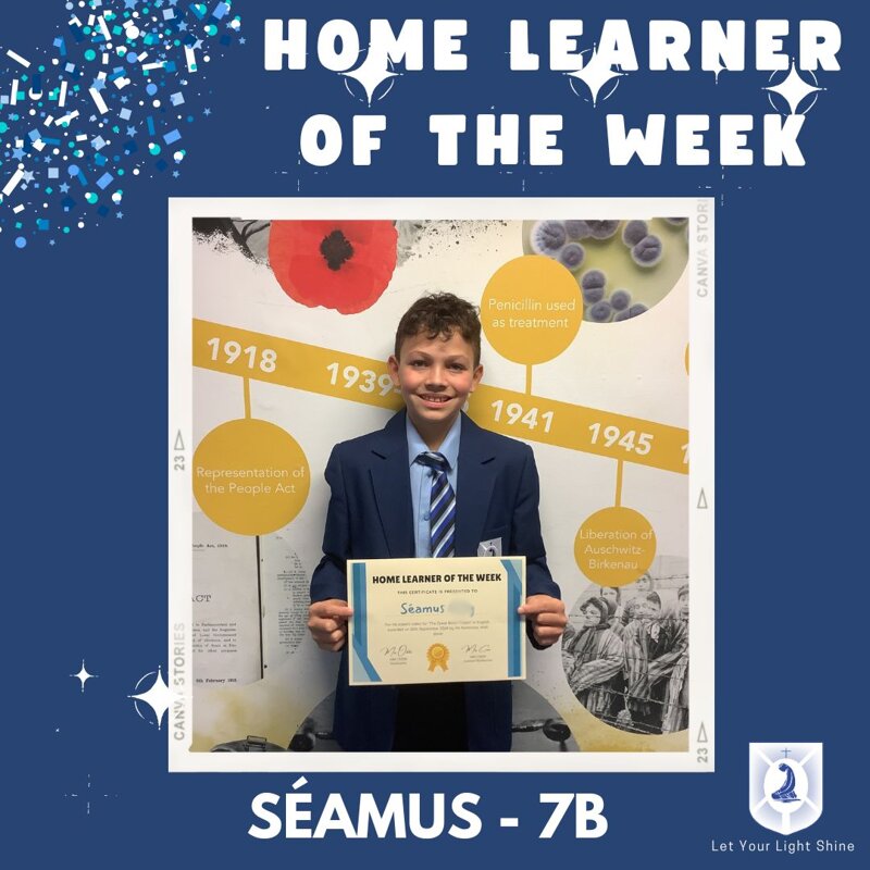 Image of Home Learner of the Week 20/09/24