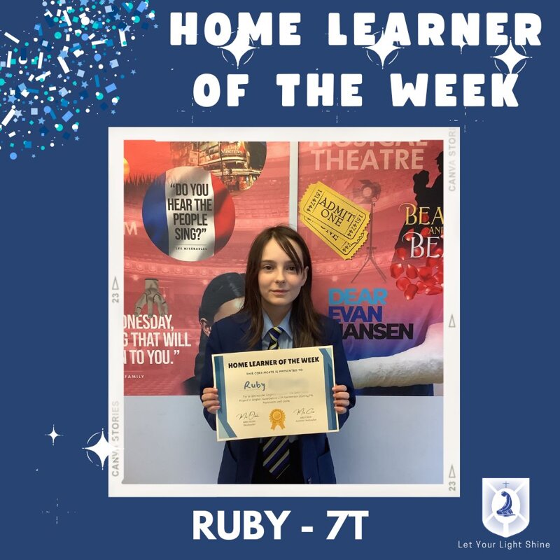 Image of Home Learner of the Week - 27/09/24