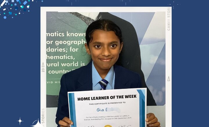 Image of Home Learner of the Week - 26/09/2025