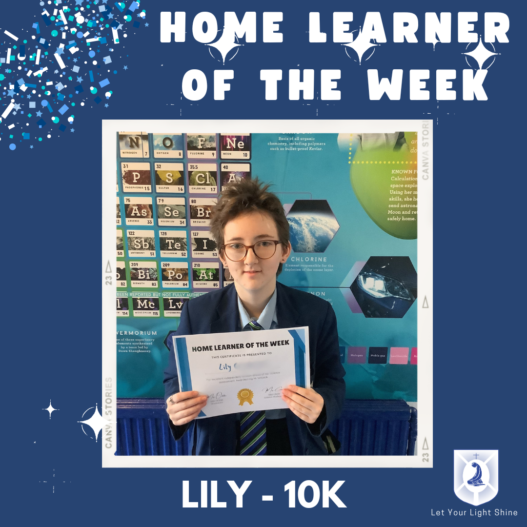 Image of Home Learner of the Week - 24/01/2025