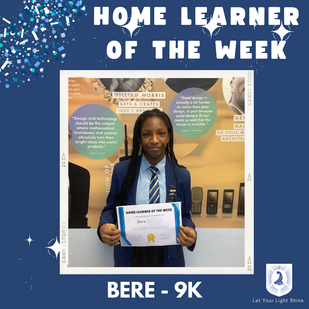 Image of Home Learner of the Week - 20/11/2024