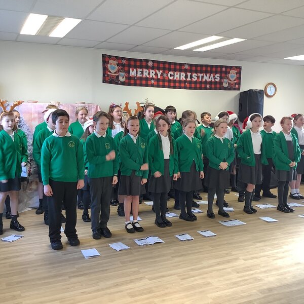 Year 5 singing at the old peoples club