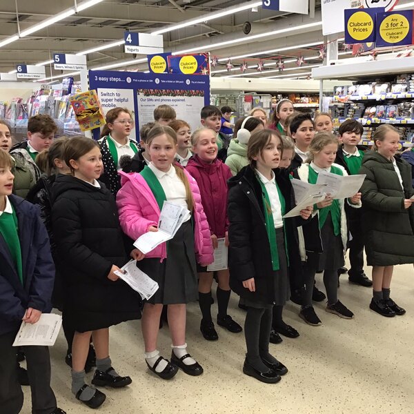 Singing at Tesco 