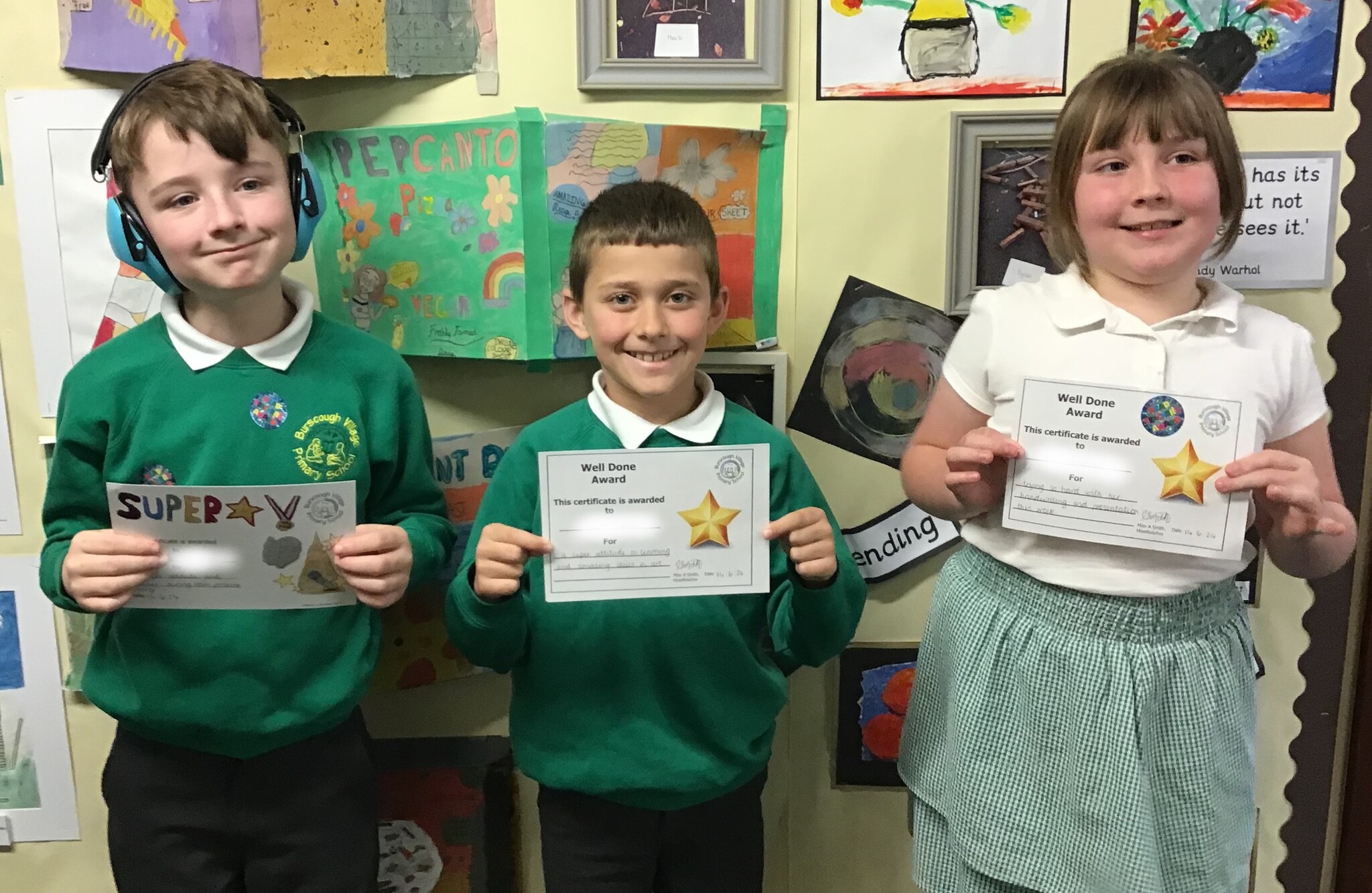 Image of Well Done Certificate Winners