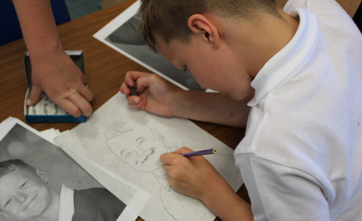 Image of Year 5 Art - Creative Self-Portrait Project