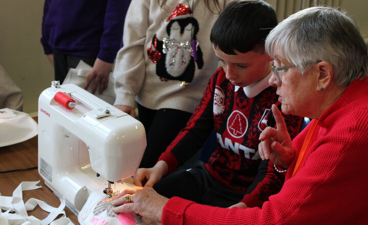 Image of Burtonwood Sewing Group Visit December 2025