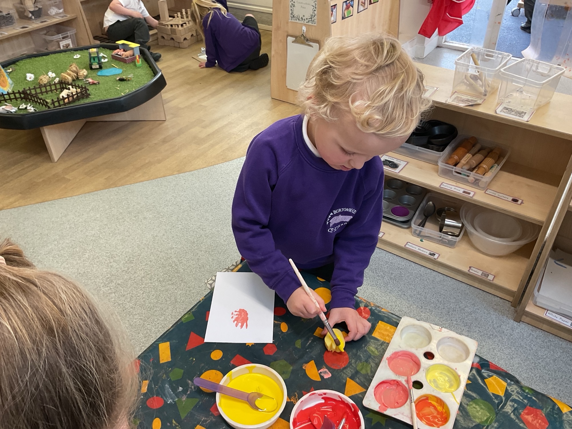 Image of Spring Painting in Reception