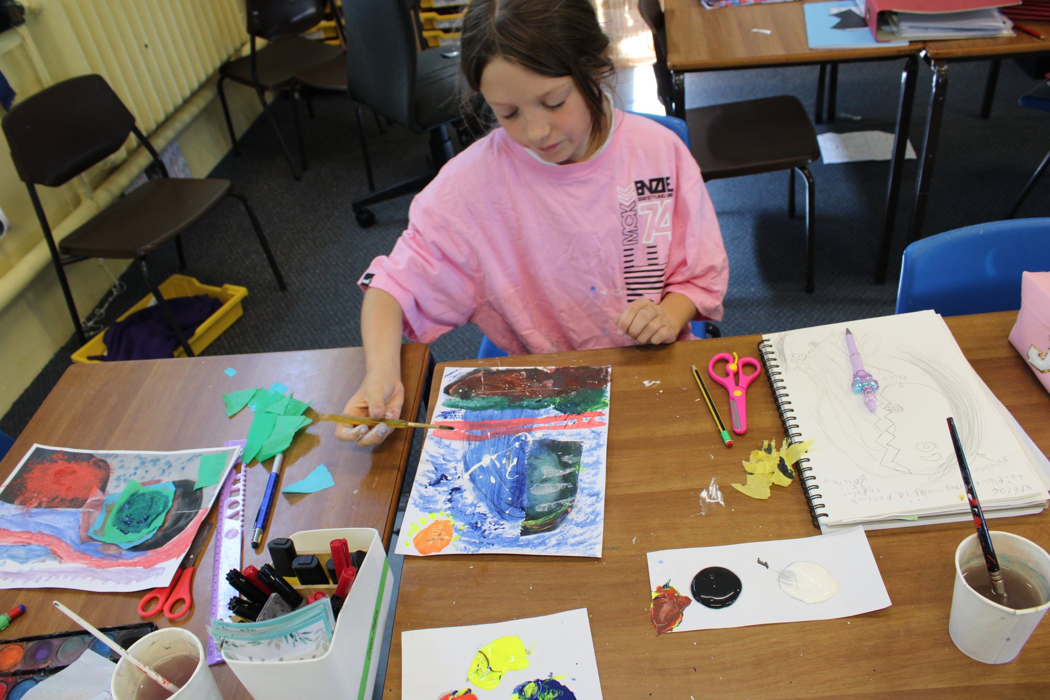 Image of Year 5 Art - Mixed Media Self Portraits