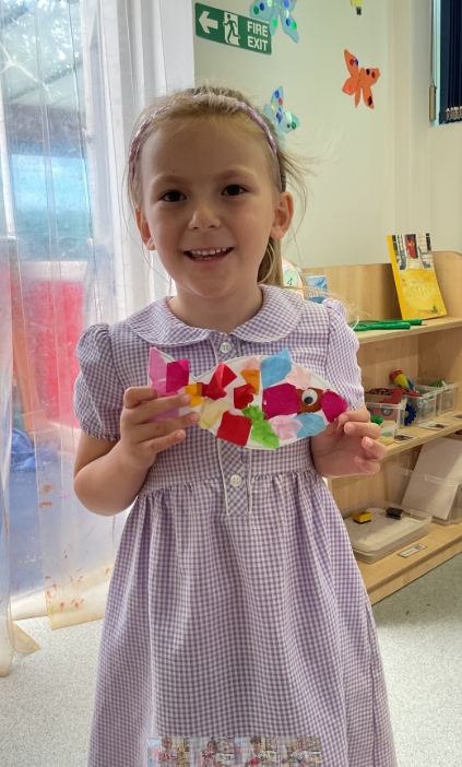 Image of Reception Get Creative Making Fish Collages