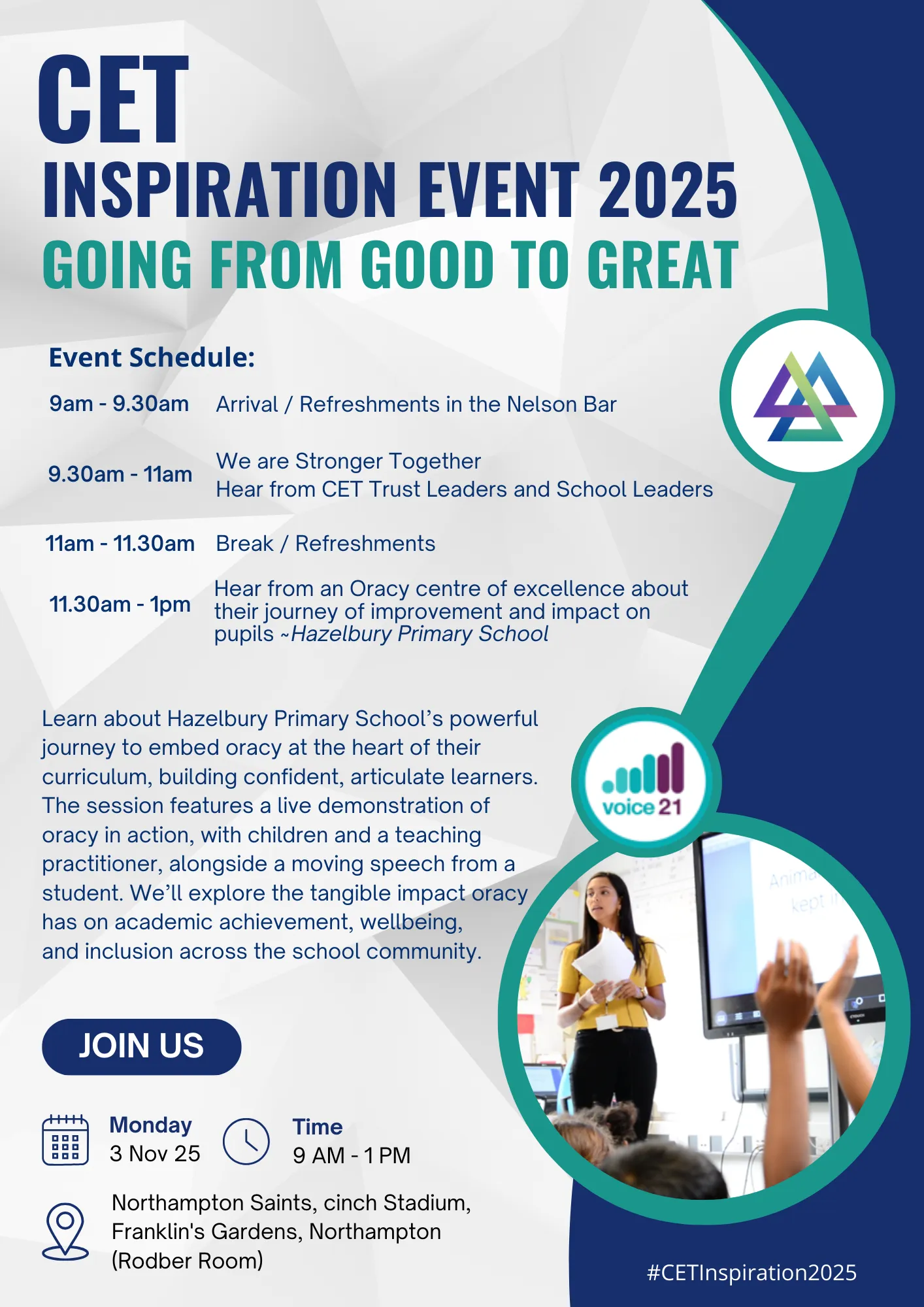 Image of CET Inspiration Event Flyer