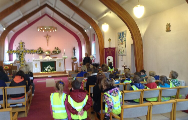 Image of Ducklings visit to the Church