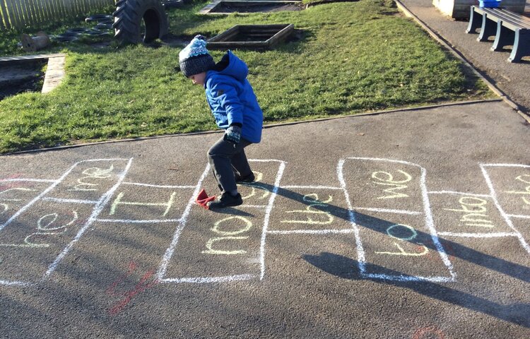 Image of Tricky word hopscotch