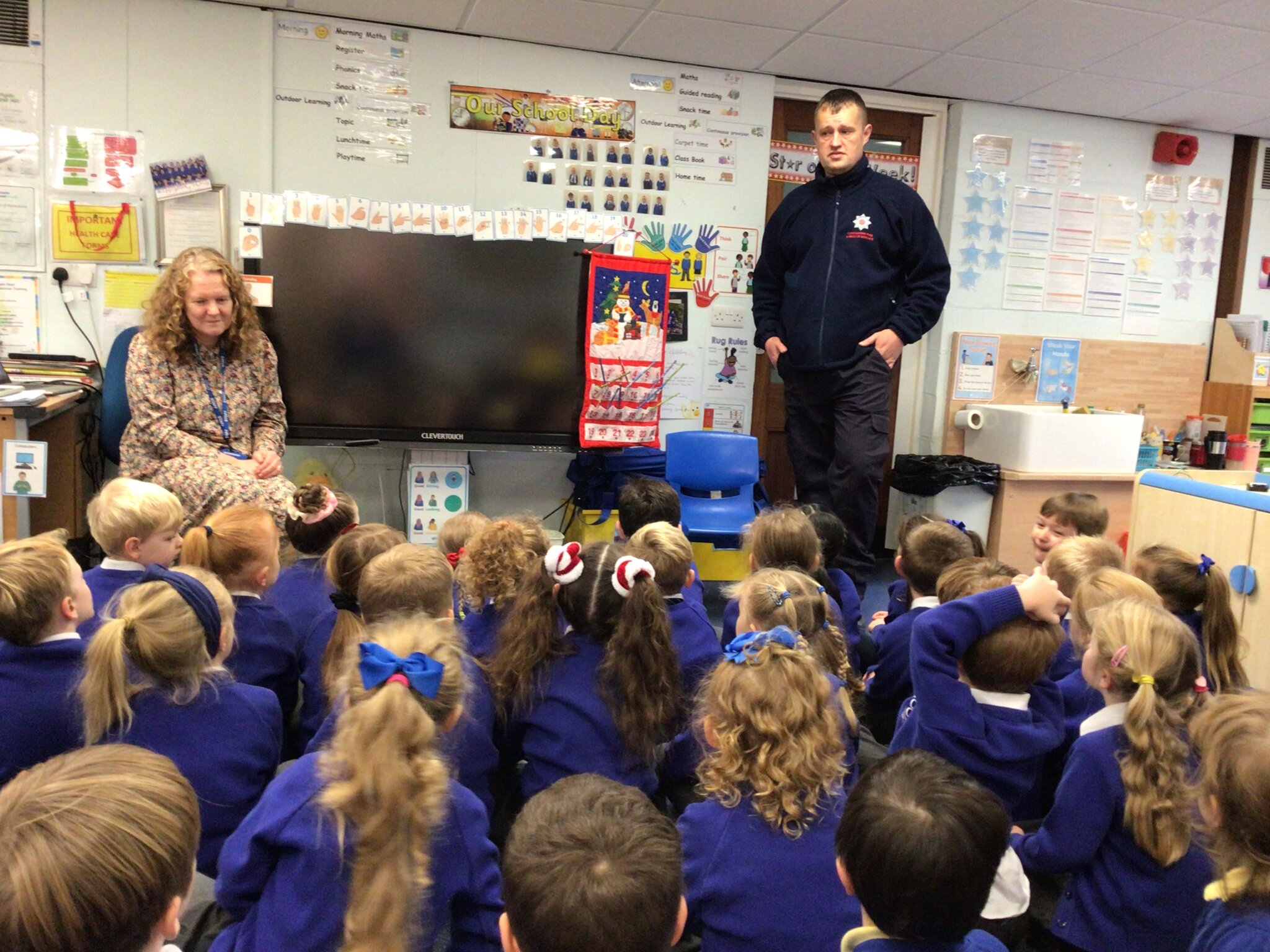 Image of Visit from Mr McVittie fireman