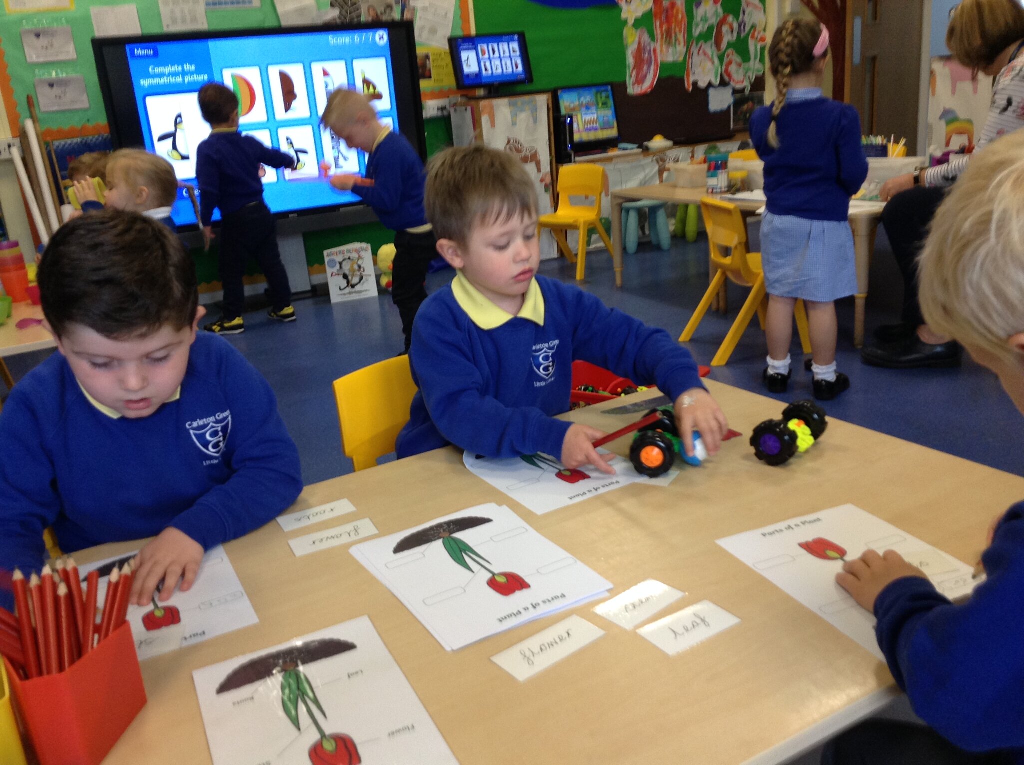 Image of Labelling of parts of a plant and Outdoor Learning