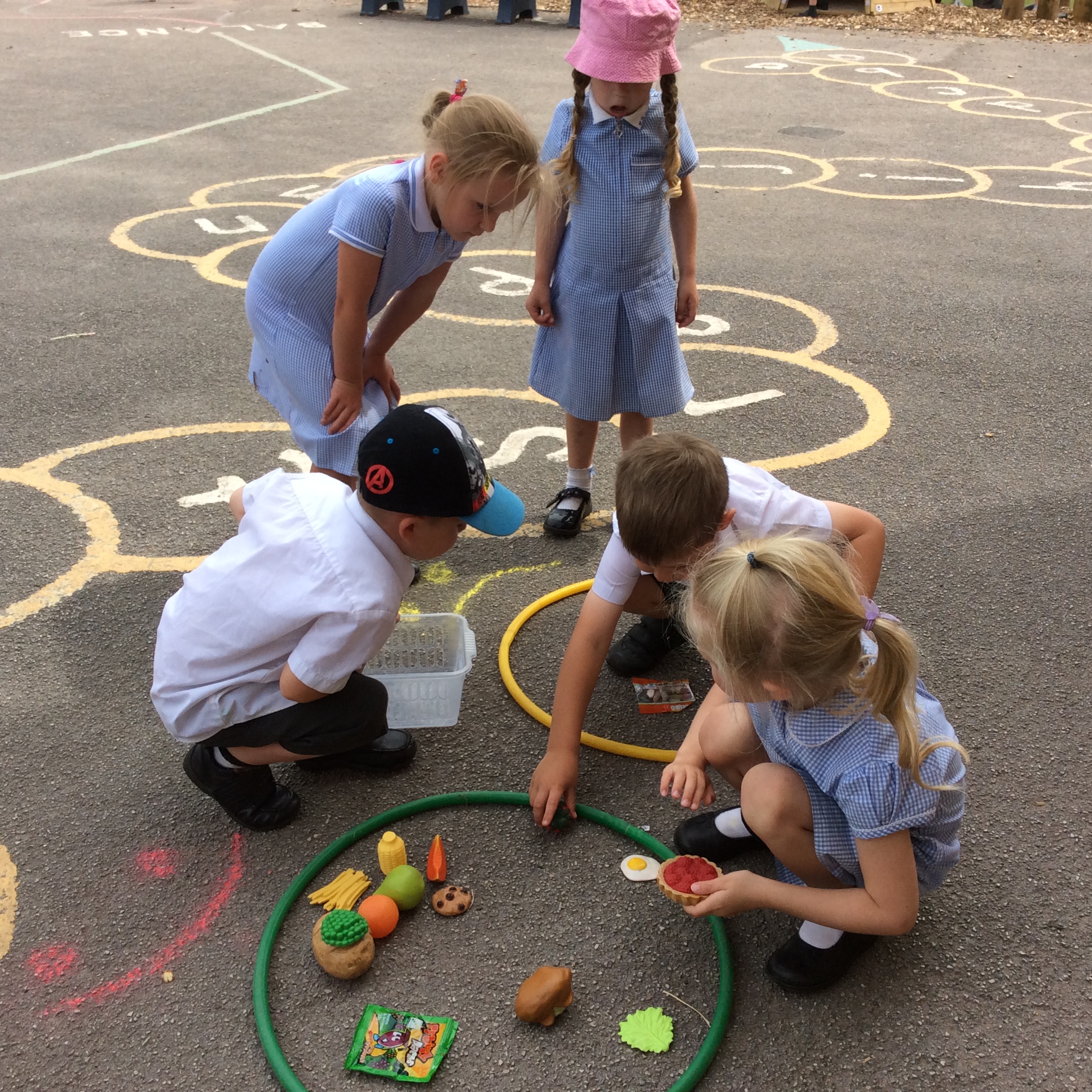 Image of Sorting healthy and unhealthy foods