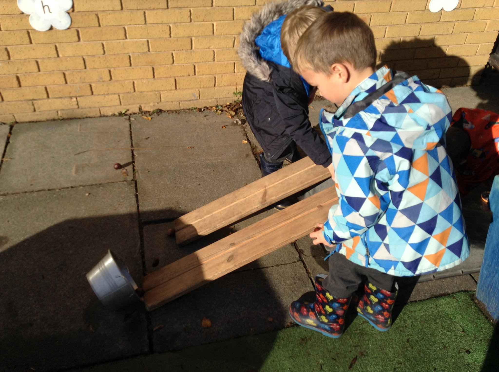 Image of Investigating rolling conkers