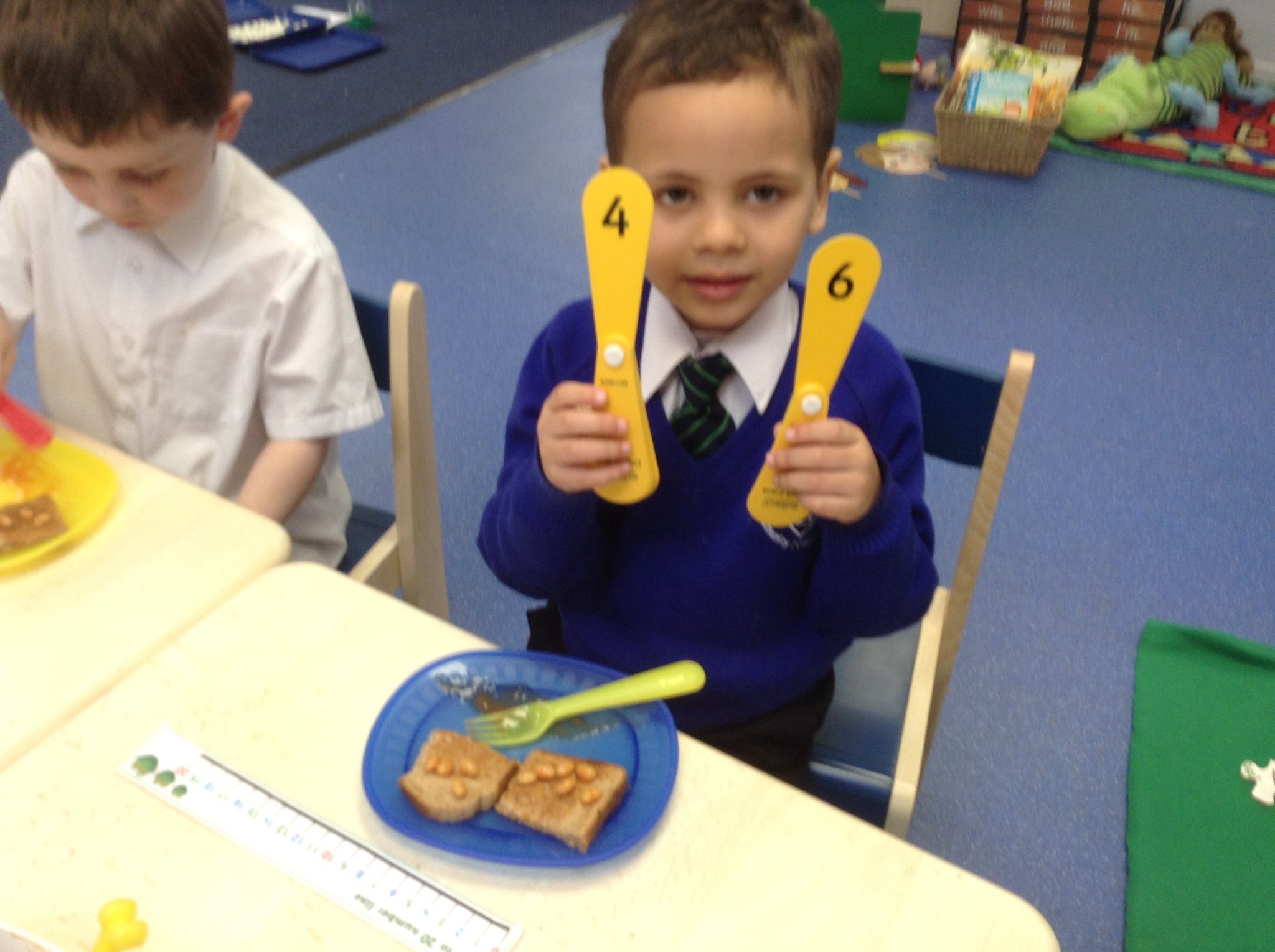 Image of Number time with beans on toast