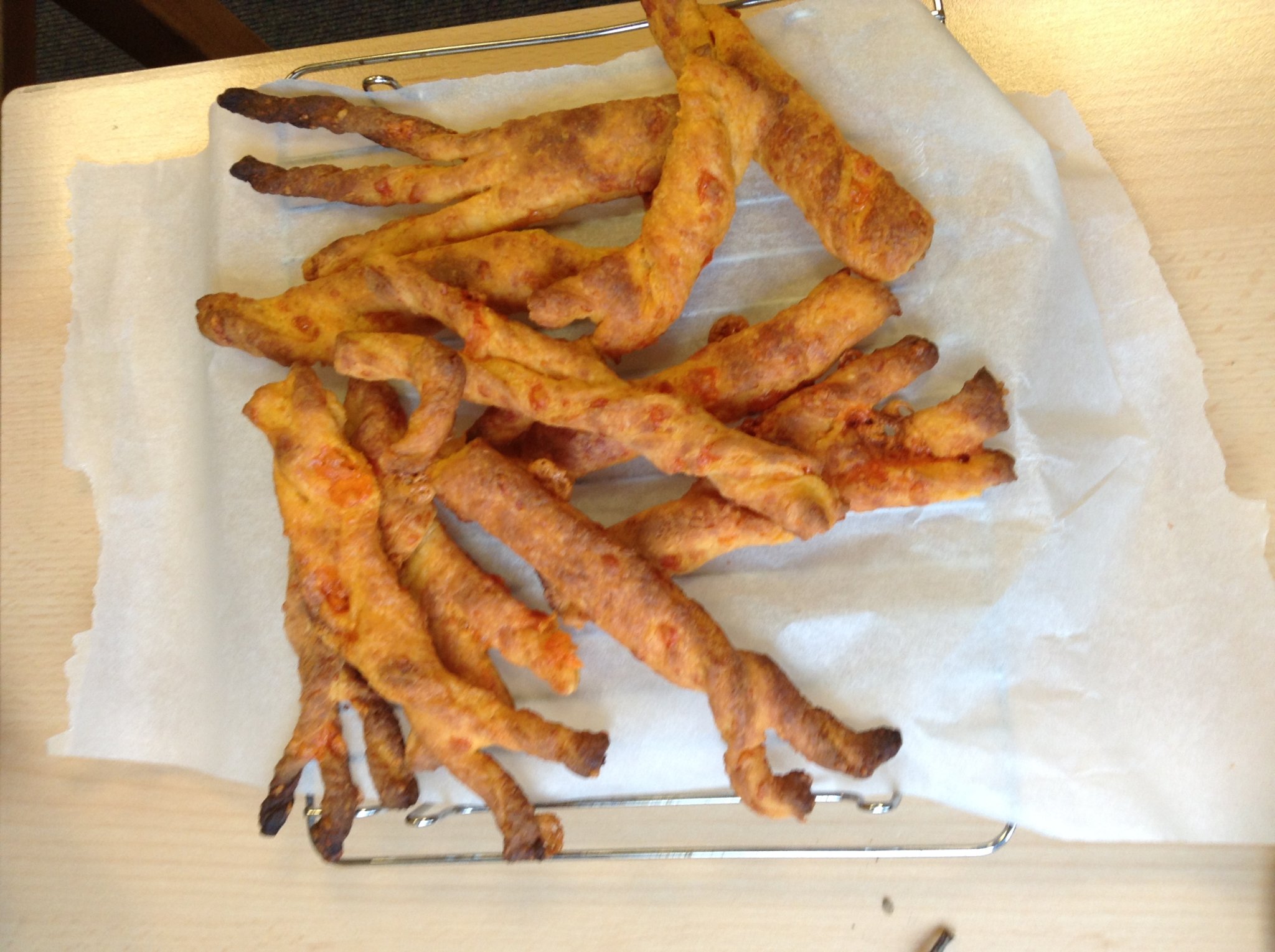 Image of Tasty cheese straw trees 