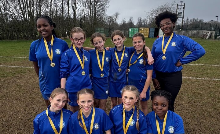 Carmel College Year 7 girls' rugby team at the Town Tournament