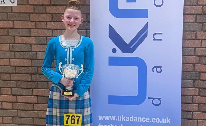 Carmel College Year 7 student, Katie Robinson, at the UKA Pre Championship Competition