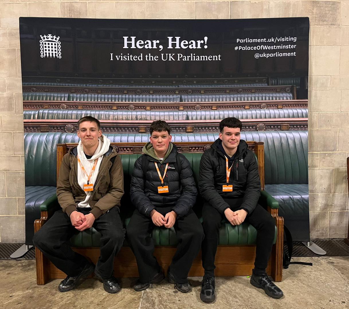Carmel College students from Darlington, visiting the UK Parliament