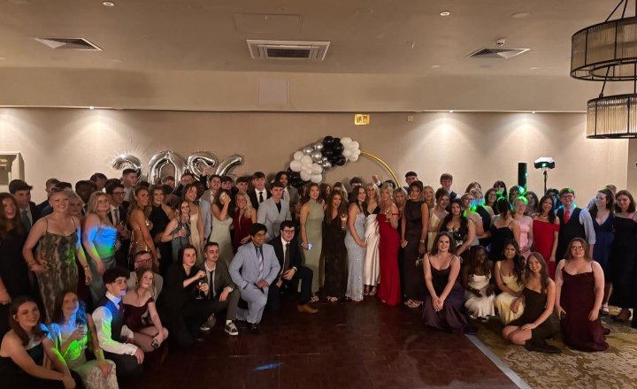 A celebratory group photo for our Year 13 leavers for 2026