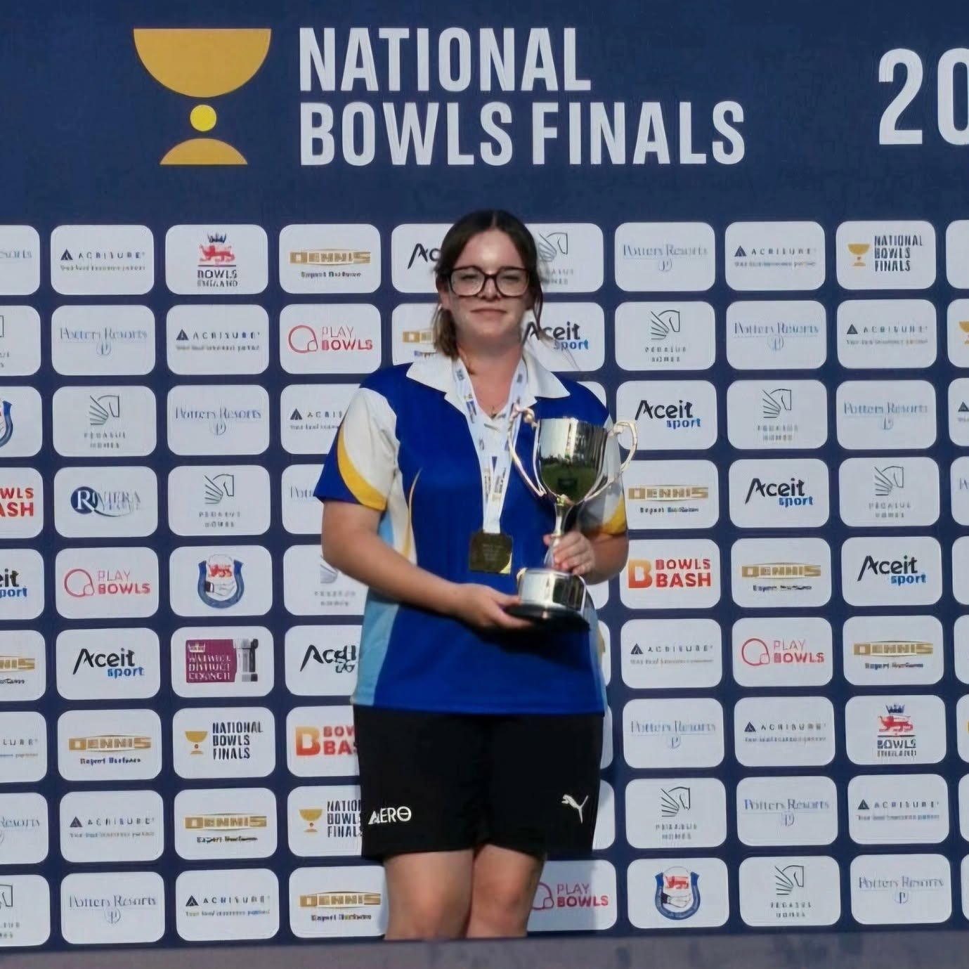 Carmel Sixth Form Student Sophie at the National Bowls Final