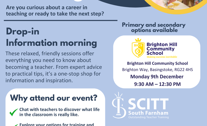 Image of Get into Teaching event @ Brighton Hill Community School