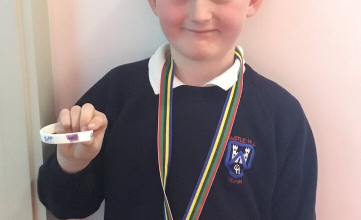 Image of Liam represents CHPS in the National Schools Biathle Championships