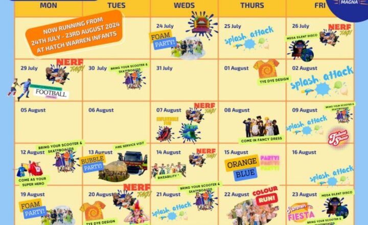 Image of MAGNA Summer Camp Schedule