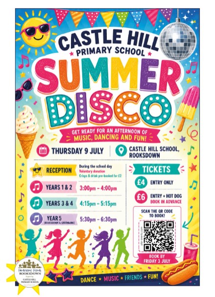 Image of Summer Disco (Years R-5) @ Rooksdown (+Year 5 GB pupils)