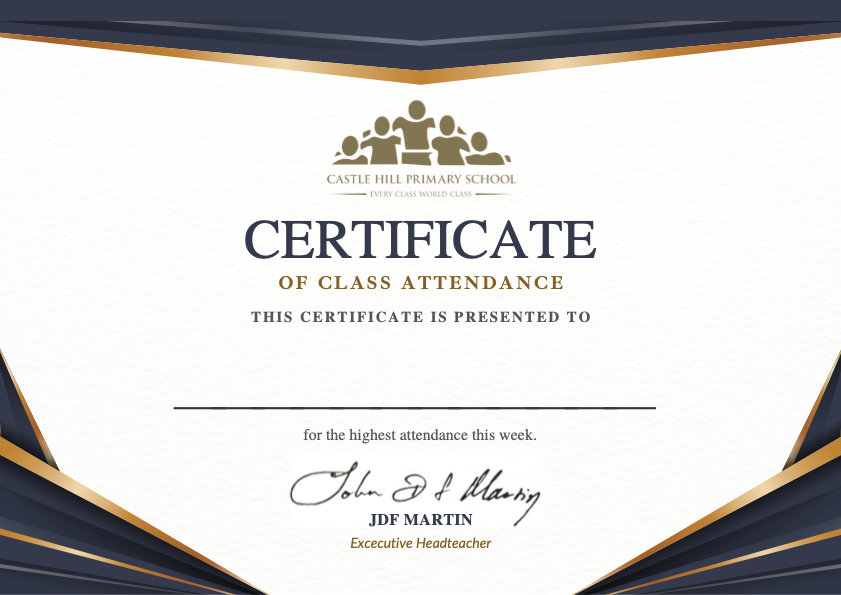 Image of Weekly Attendance Award