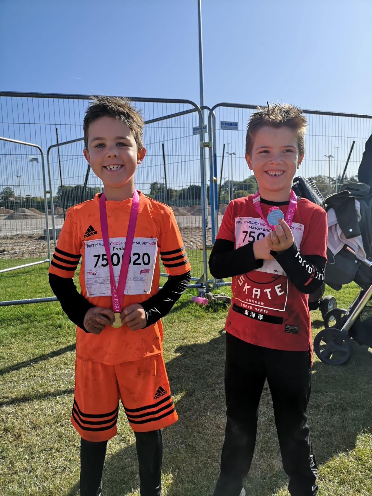 Image of Mason & Freddie get muddy for charity