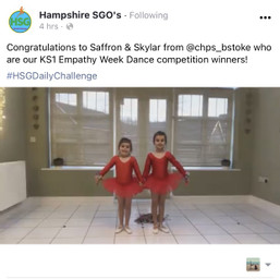 Image of Saffron & Skyler Win the KS1 SCO Games Dance Competition