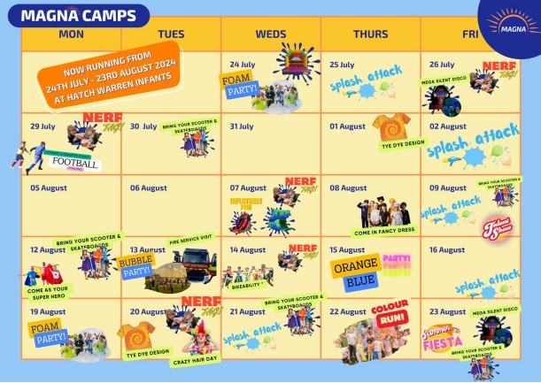 Image of MAGNA Summer Camp Schedule