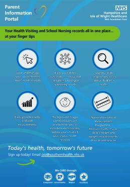 Image of NHS Parent Information Portal poster
