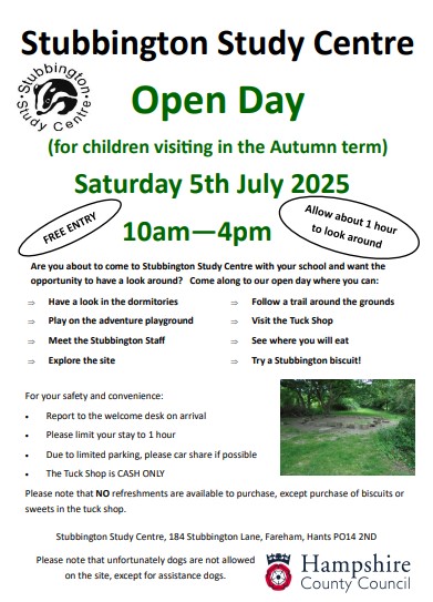 Image of Stubbington Open Day Poster