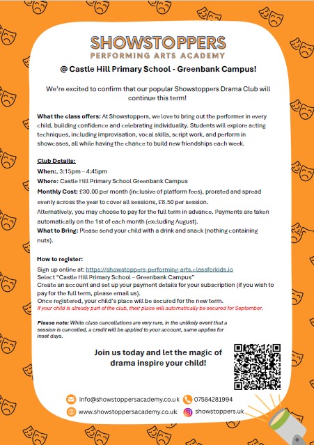 Image of Showstoppers - Greenbank Drama Flyer 2026